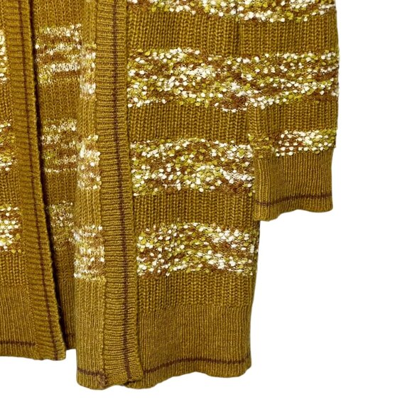 Oversized Slouchy Whimsigoth Granola Gold Speckled Cardigan Chunky Long Teacher - Picture 11 of 13